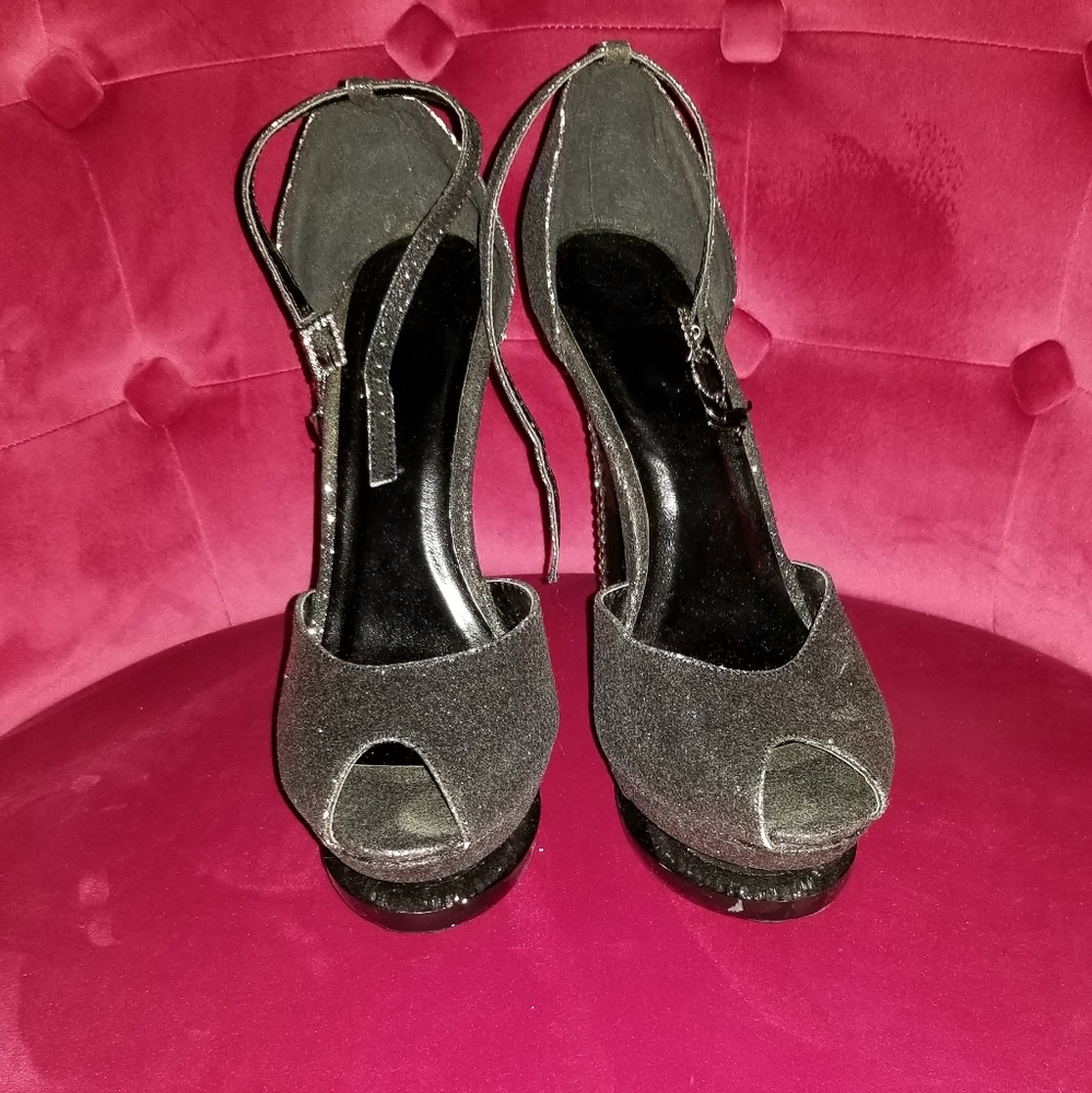 Black Rhinestone Heels - Picture 2 of 3